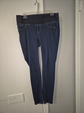 Old Navy Size 8 Dark Blue Maternity Jeggings with Stretch Waistband